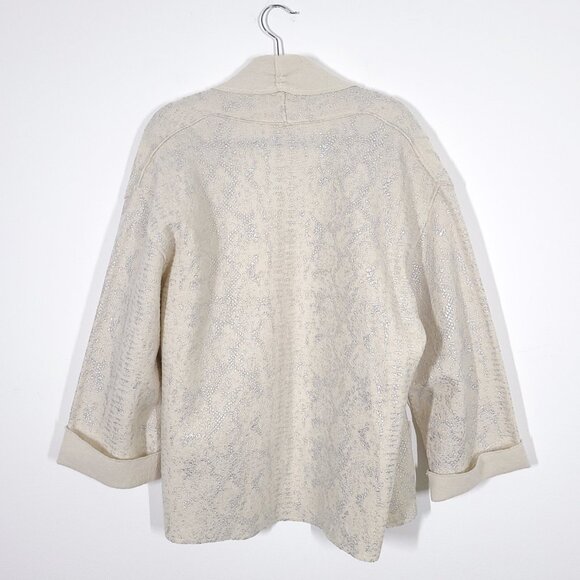 Chico's Wool Open Front Cardigan Sweater - Picture 10 of 12